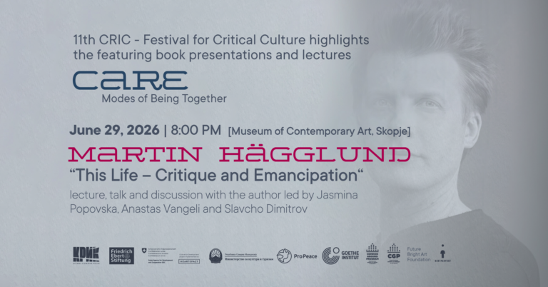 “This Life – Critique and Emancipation“ book promotion, lecture and public talk with Martin Hägglund